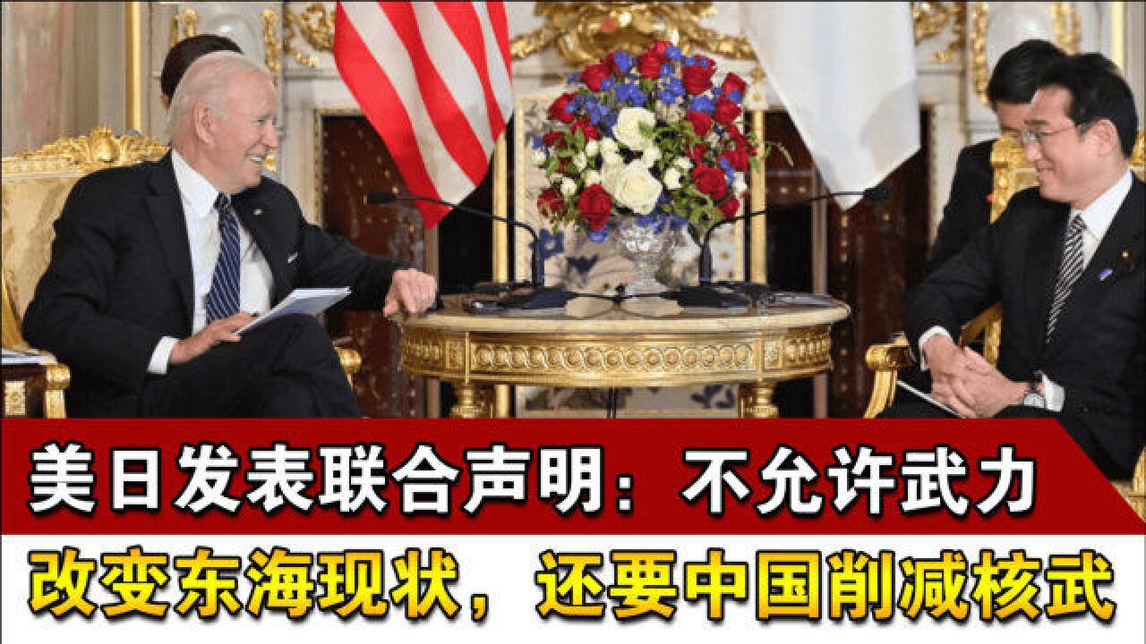 美日发表联合声明:不允许武力改变东海现状,还要中国削减核武