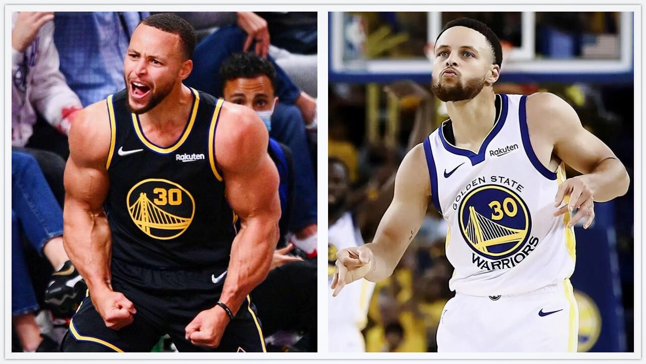 库里三分嘚瑟庆祝抖肩热舞上热搜摇头怒吼摘牙套抱头狂奔厉害了