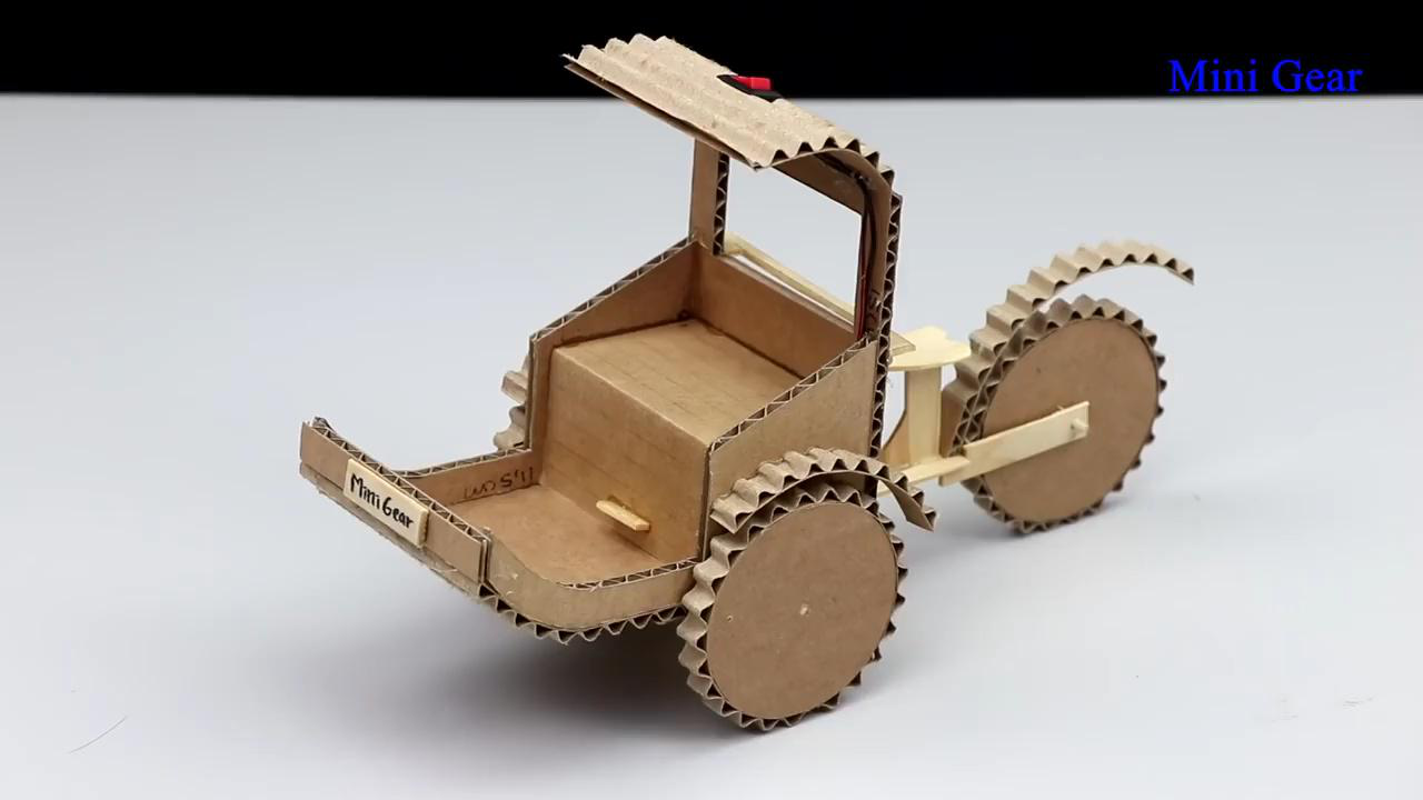 超强diy创意达人:用纸板做一台电动三轮车,带小朋友一起动手吧_腾讯