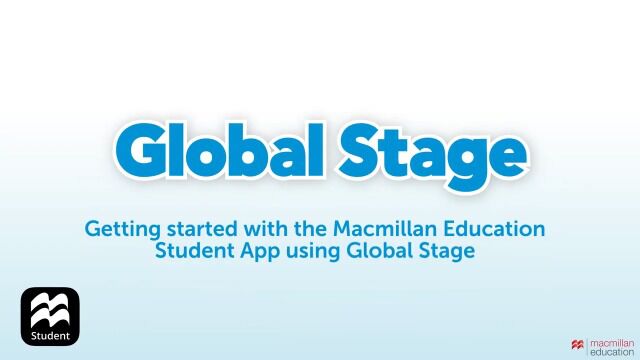 Getting started with the Macmillan Education Student app using Global Stage