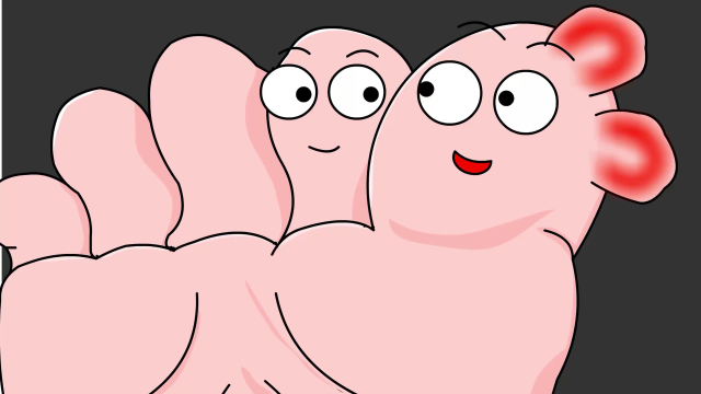 动画搞笑动漫卡通搞笑视频走两步鞋小脚磨起泡老哥你这造型挺别致