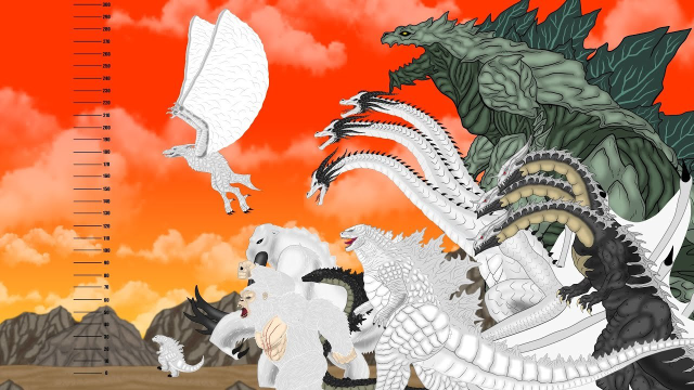 盘点平行世界的哥斯拉怪兽身高,到底谁才是新的怪兽之王呢