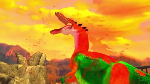 恐龙动画系列：恐龙斗兽场战役 两只恐龙的巅峰对决