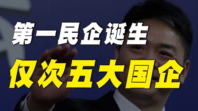 中国第一大民企诞生了,超过华为、阿里、腾讯,仅次于5大国企