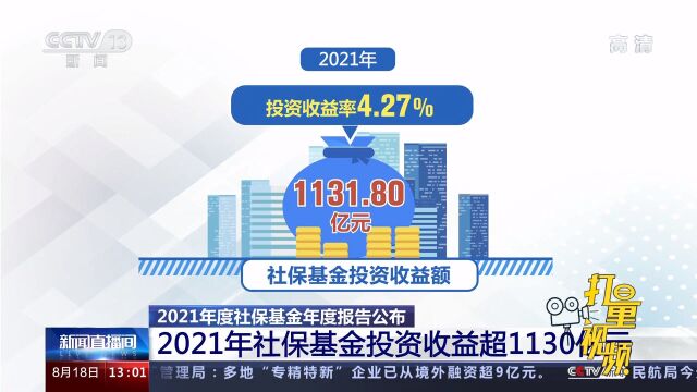 2021年度社保基金年度报告:2021年社保基金投资收益超1130亿元