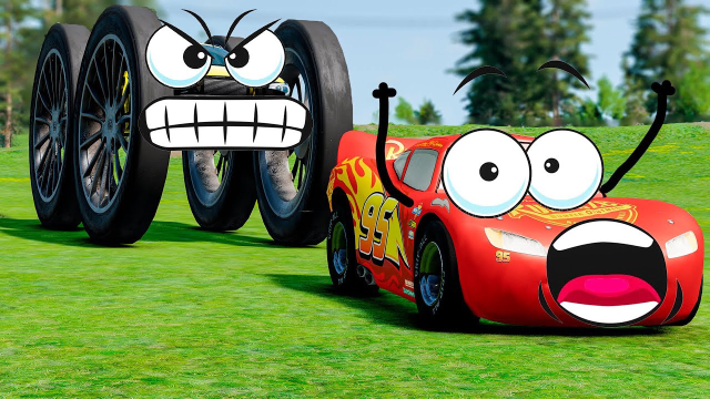 【beamng】追逐闪电麦昆的怪物汽车