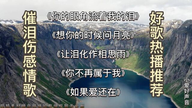 2022最火伤感催泪情歌推荐,一首比一首好听 歌曲#伤感歌曲音乐库