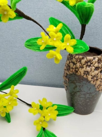 手工毛条"桂花"教程