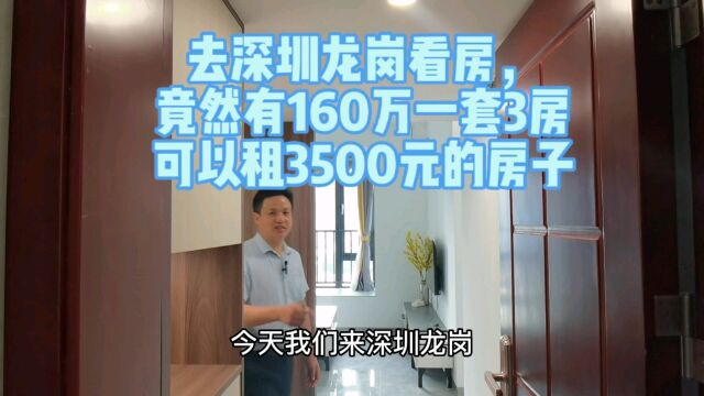 去深圳龙岗看房,竟然有160万一套3房,可以租3500元的房子在富基置地大厦#华致信地产 #新房 #深圳新房富基置地大厦