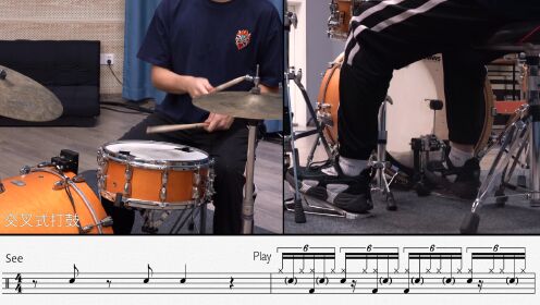 Funky Six Groove教程11-2/六连音节奏型教学/唐剑波爵士鼓教程
