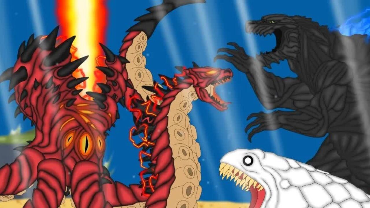 北海巨妖吃了核废料变成了克拉肯斯拉,他与行星哥斯拉展开对战_腾讯