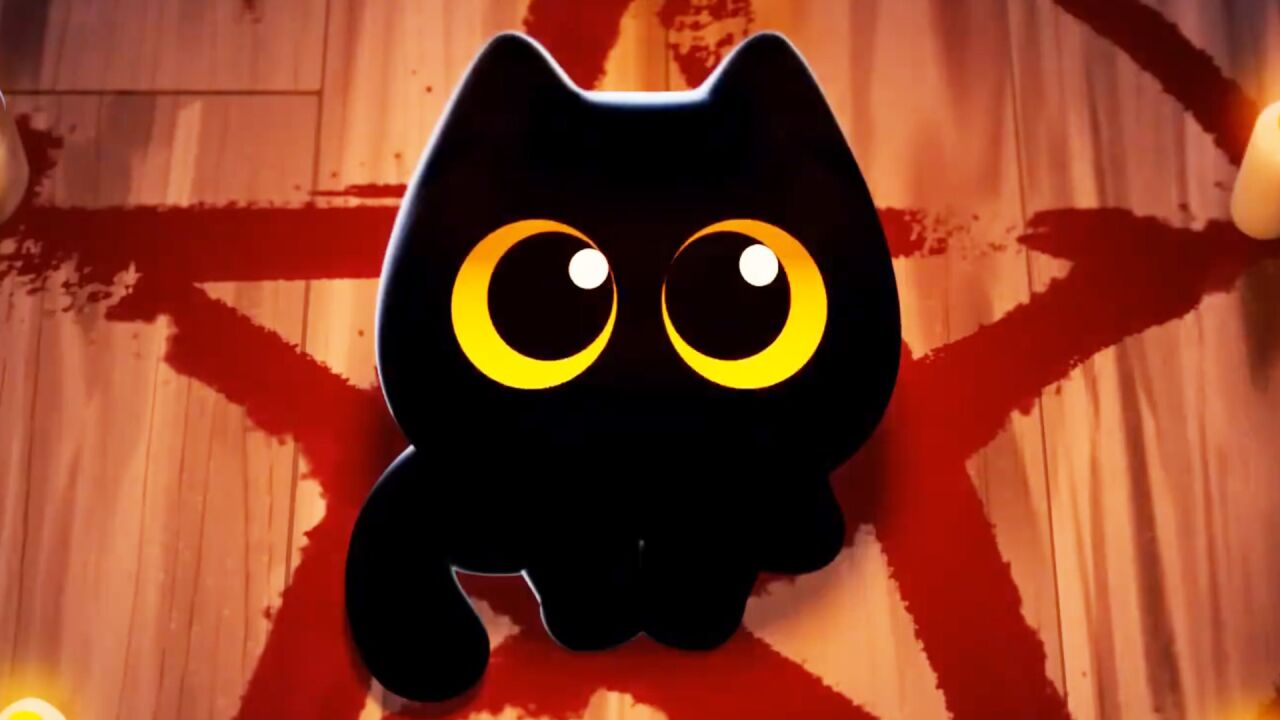 叮咚!您的好友黑煤球已上线~男孩怀疑自己养的黑猫被小恶魔附身,布下驱魔法阵,并严刑拷问着小黑_腾讯视频