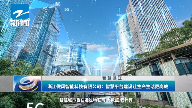 浙江微风智能科技有限公司:智慧平台建设让生产生活更高效