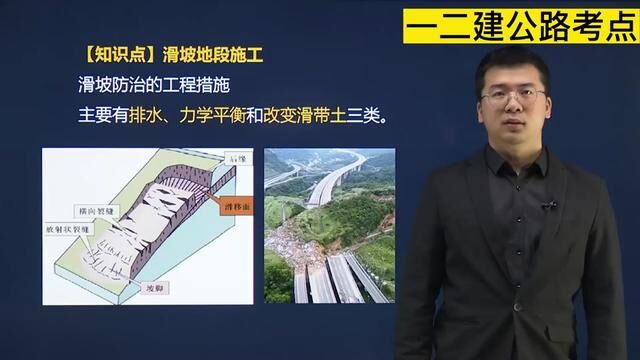 15一二建公路知识点滑坡地段施工