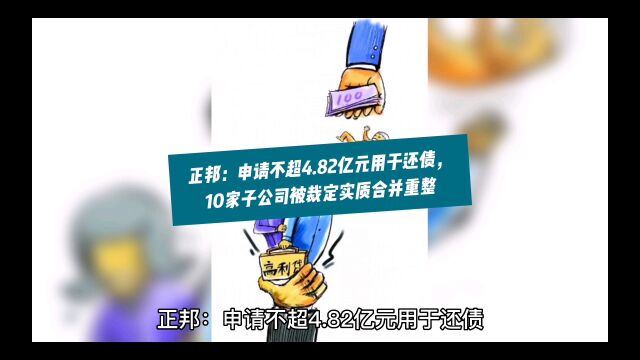 正邦申请不超4.82亿元用于还债