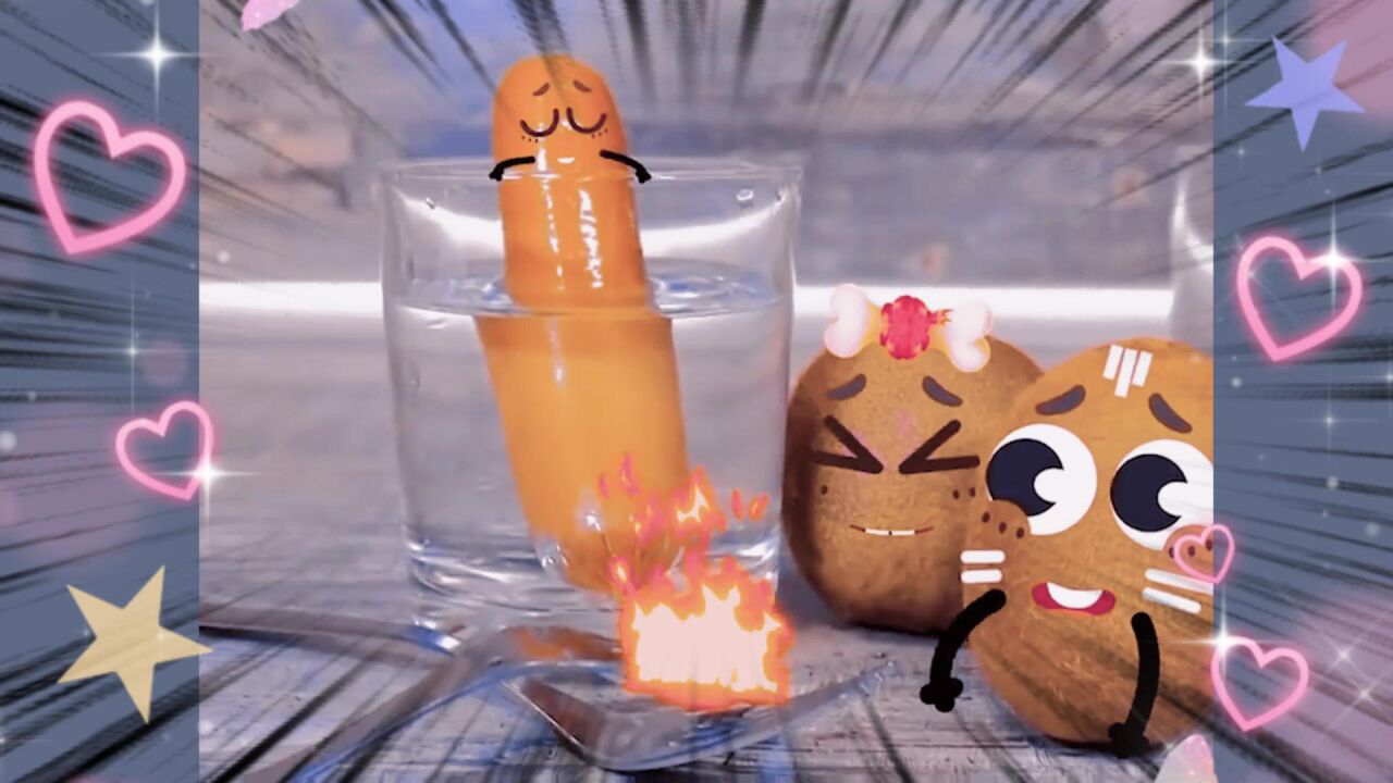 表情动画,猕猴桃烤香肠吃?