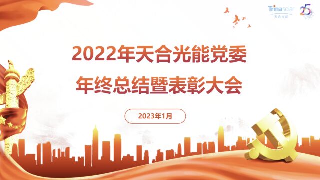 2022年度天合党委年终总结暨表彰大会