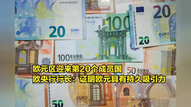 欧元区迎来第20个成员国,欧央行行长:证明欧元具有持久的吸引力