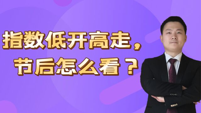 指数低开高走,节后怎么看?