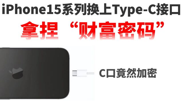 苹果坐不住了!iPhone15系列要换上TypeC接口,但是暗藏“玄机”