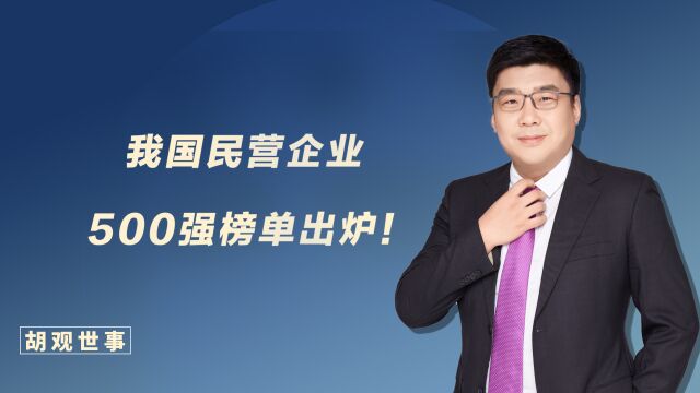 我国民营企业500强榜单出炉!哪几个省份在领跑?哪些掉队了?