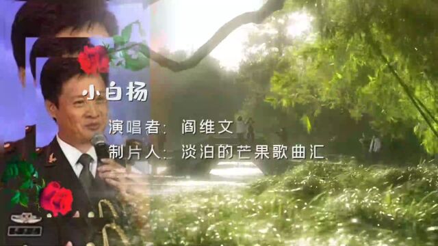 阎维文演唱军旅歌曲《小白杨》,经典旋律百听不厌