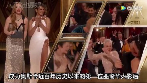 奥斯卡首位华裔影后，在颁奖典礼上飚国粹，拼起命来连成龙都怕