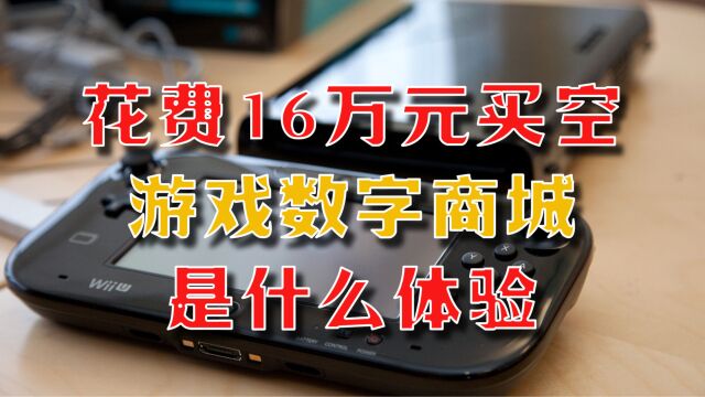 花费16万元买空数字游戏商城是什么体验