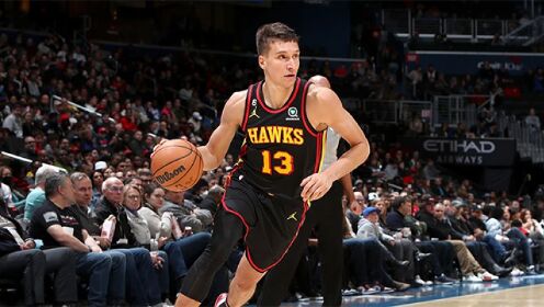 《NBA全场集锦》4年6800万美元！博格丹与老鹰达成续约合同：联手特雷杨继续冲击季后赛