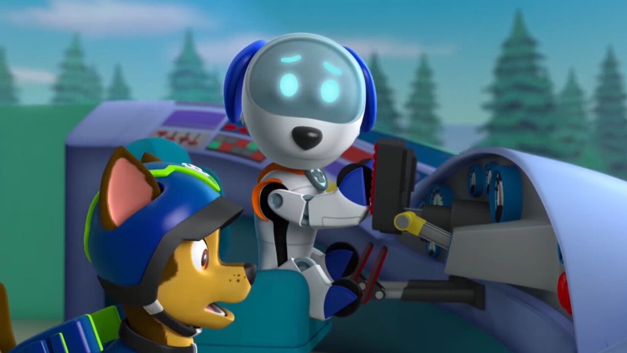 猫咪们驾驶巡逻车失控了,韩丁那陷入危险,汪汪队阿奇,天天吊着机器狗