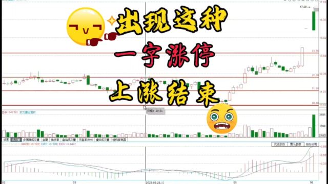 终于知道出现这种一字板涨停,后期大幅低开回调概率