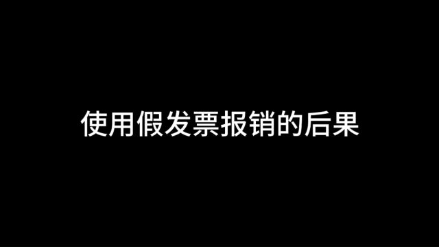 使用假发票报销的后果