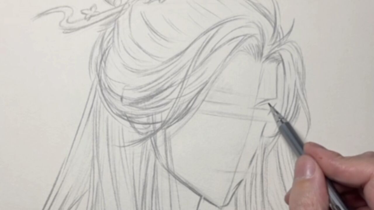 起稿绘画二哈的白猫师尊楚晚宁