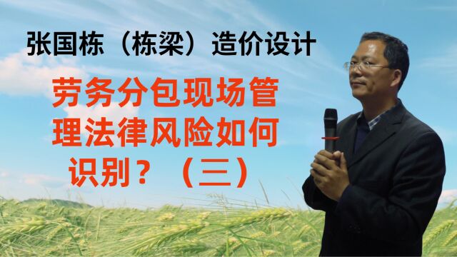 张国栋(栋梁)造价设计:劳务分包现场管理法律风险如何识别?(三)