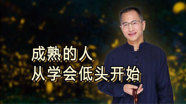 成熟的人从学会低头开始