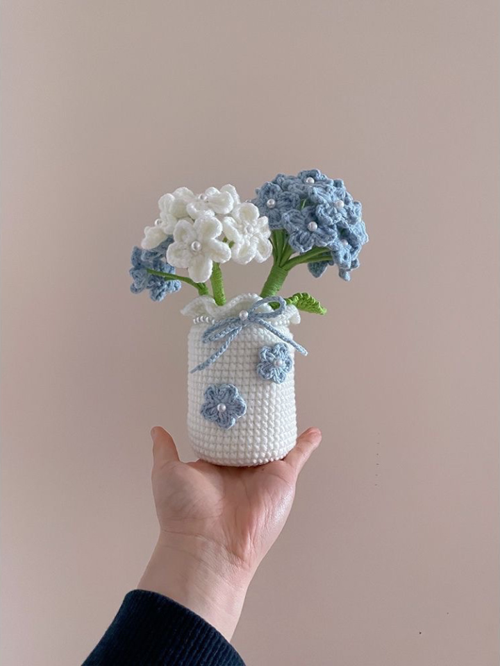 勿忘我花瓶编织教程