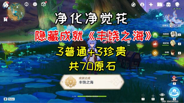 【原神】隐藏成就《丰饶之海》,3普通+3珍贵,共70原石