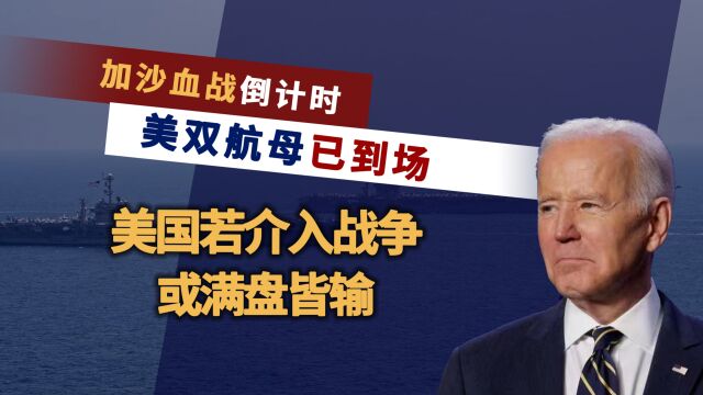 加沙血战正式进入倒计时!除30万以军外,美国2个航母大队也来了