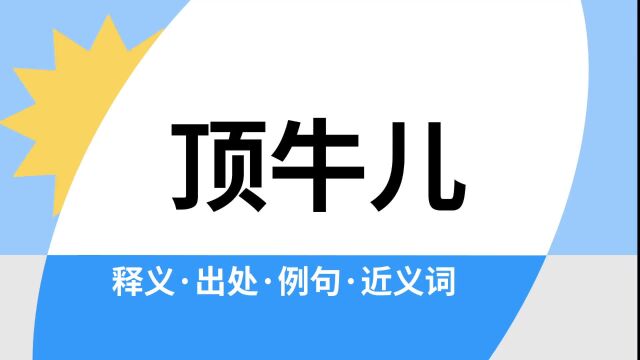 “顶牛儿”是什么意思?