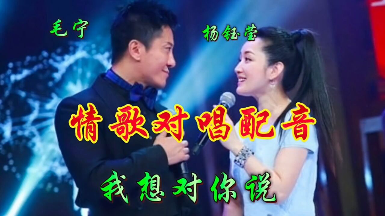 毛宁杨钰莹情歌对唱《我想对你说》又火了  旋律优美深情感人