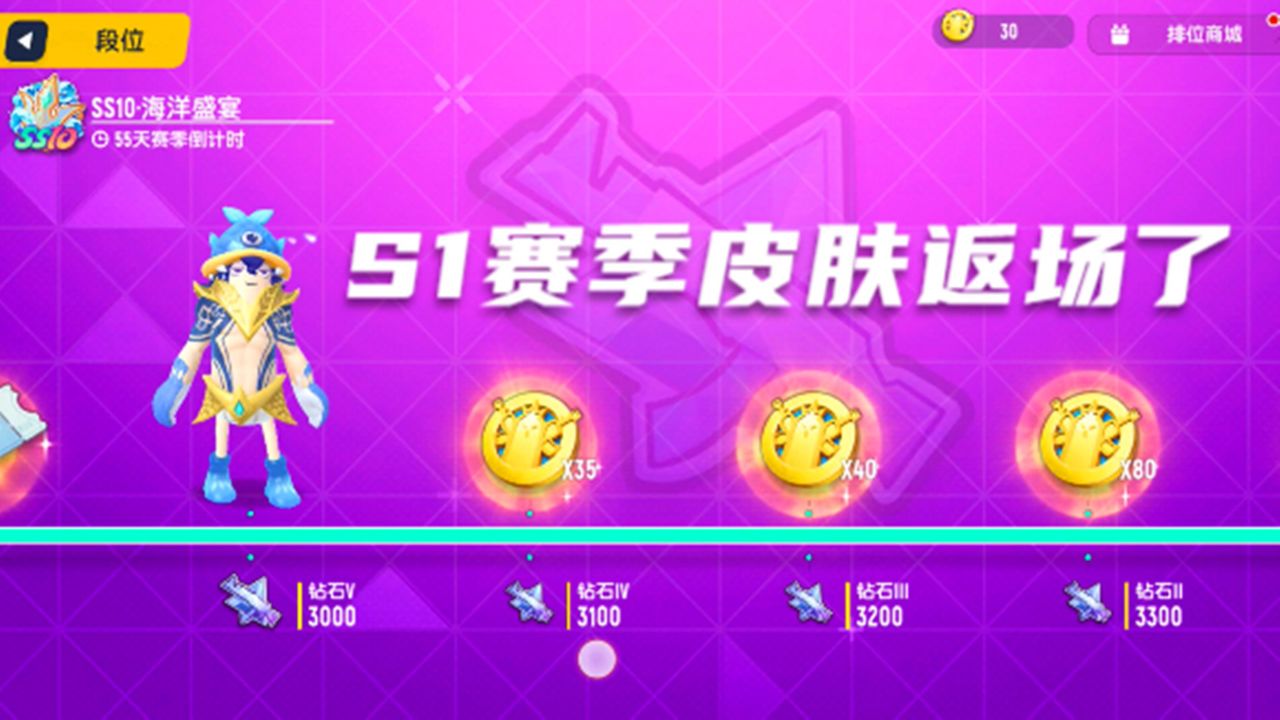 香肠派对:ss10赛季新增排位币,s1赛季皮肤返场了