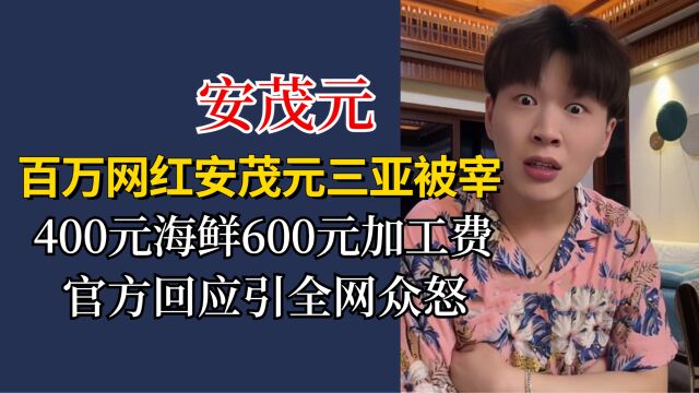 百万网红安茂元三亚被宰,400元海鲜600元加工费,官方回应引众怒