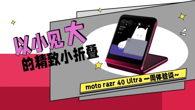 「以小见大」的精致小折叠,moto razr 40 Ultra 一周体验谈