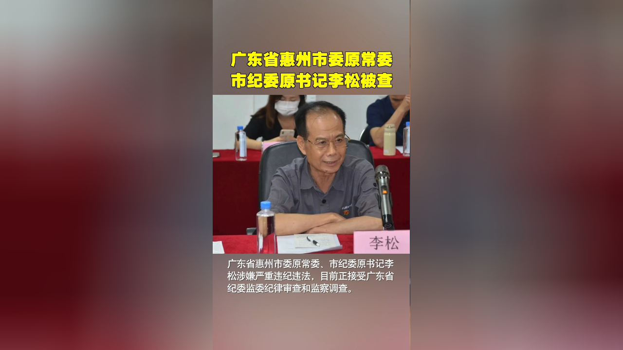 李松,接受审查调查!