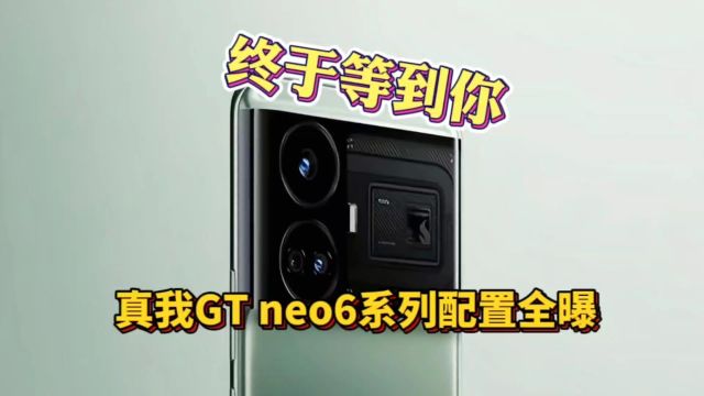 真我GT neo6系列来了!相关参数信息汇总.