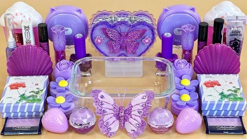 DIY气质紫系列混泥，无硼砂，蝴蝶飞飞美丽无限，解压