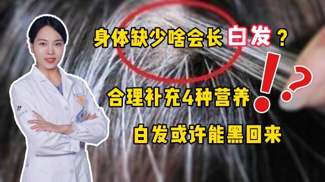 身体缺少啥会长白发?合理补充4种营养,白发或许能黑回来