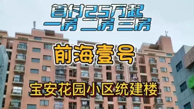 宝安西乡统建房【前海壹号】地铁碧海湾站900米、车位充足 户户外阳台