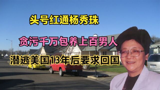 头号红通杨秀珠:贪污千万包养上百男人,潜逃美国13年后要求回国