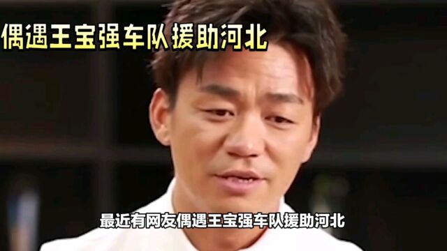 网友偶遇王宝强车队援助河北